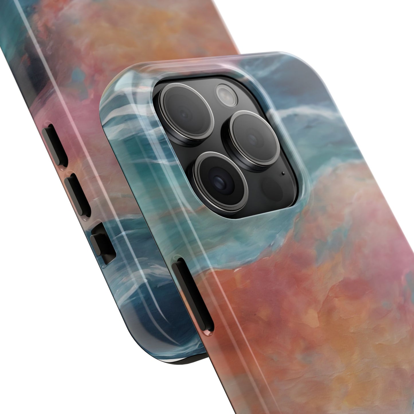 Artistic Painted Sea Tough Phone Case - Abstract Waves Design - for iPhone