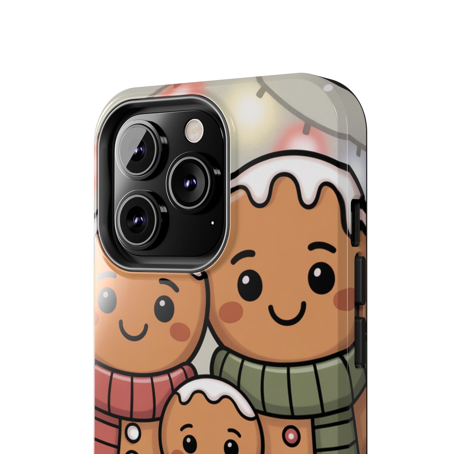 Gingerbread Cartoon Family Tough Phone Case – Festive Holiday Protection