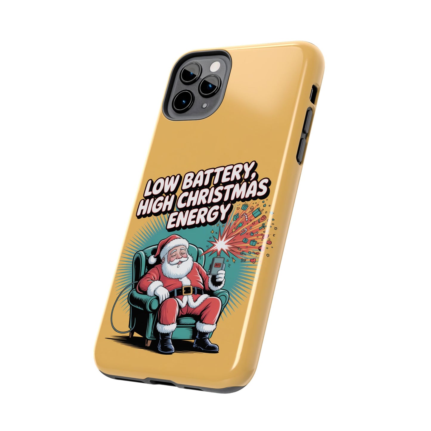 Santa Low Battery Phone Case " High Christmas Energy"