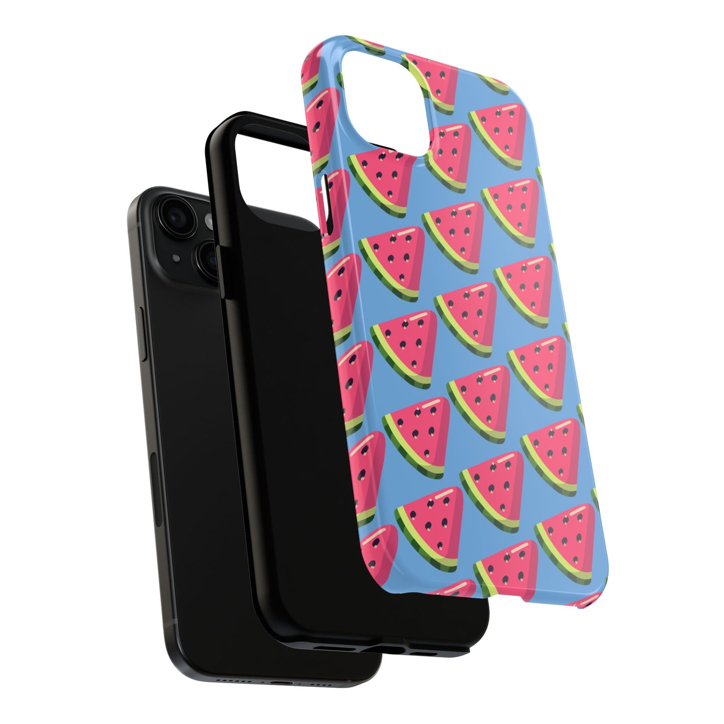 Watermelon Fun Tough Phone Case - Summer Vibes, Blue - for iPhone