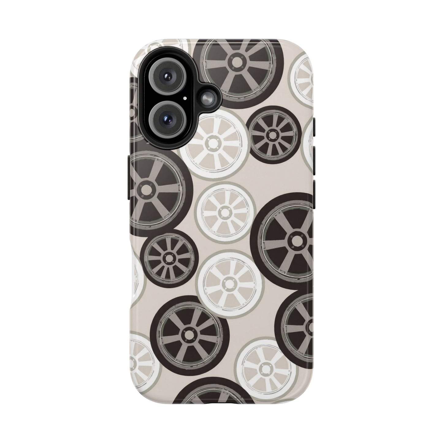 Racing Wheel Design Tough Phone Case – Durable Protection for Automotive Enthusiasts