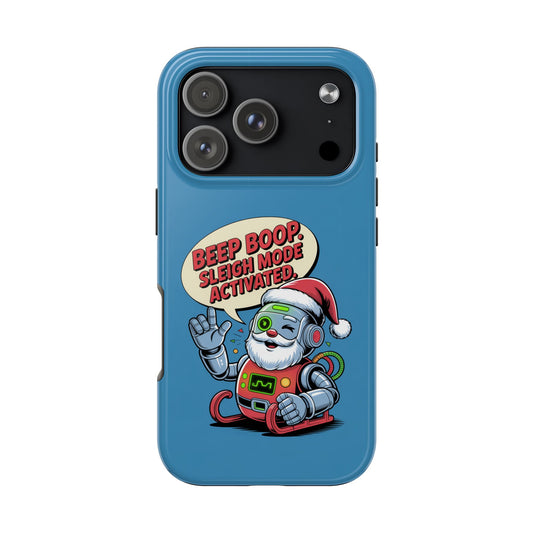 Funny Robot Holiday Phone Case - Beep Boop Sleigh Mode Activated