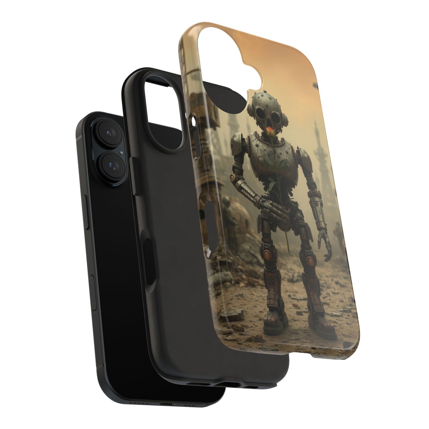Robotic Sentinel Tough Phone Case - Durable Protector for Sci-Fi Lovers