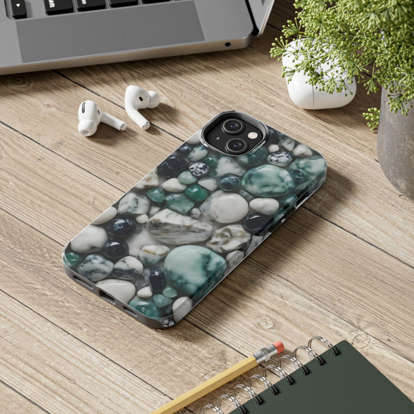 Small Rocks Pattern Tough Phone Case - Stylish & Durable Protection - for iPhone