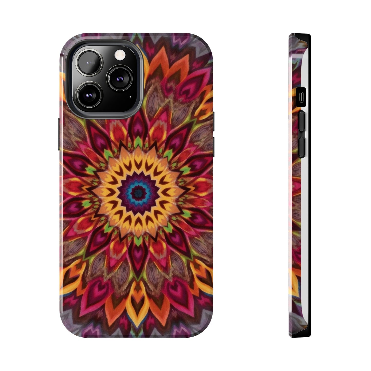 Vibrant Floral Mandala Tough Phone Case | Stylish and Durable Protection - for iPhone