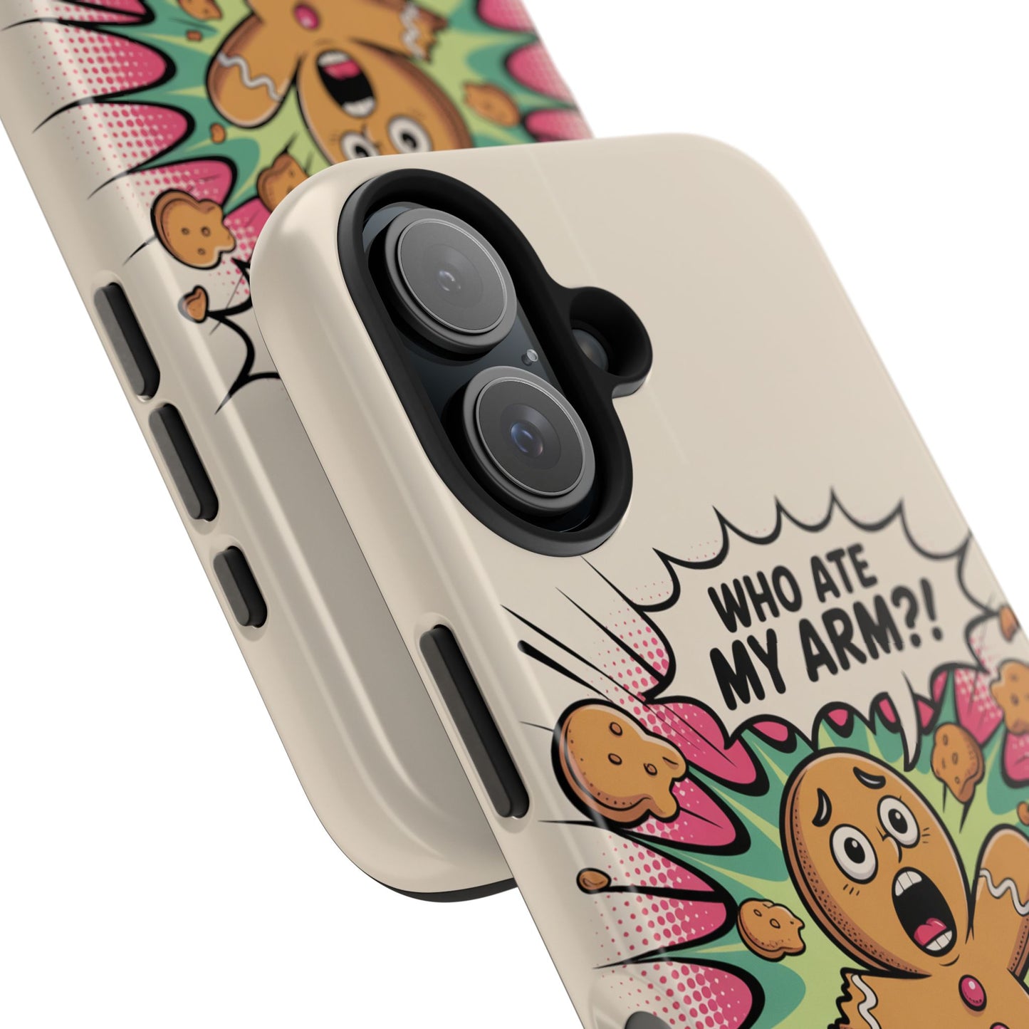 Funny Gingerbread Man Phone Case - Who Ate My Arm? Tough Protection