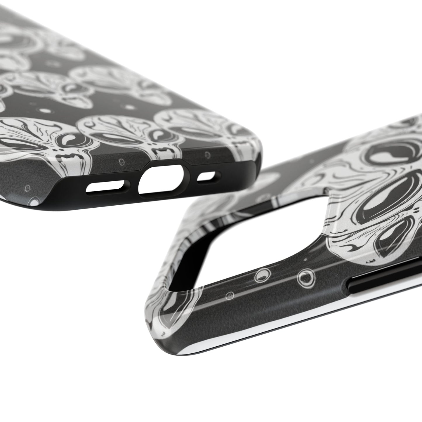 Alien Pattern Tough Phone Case - Durable Protection with Out-of-This-World Design