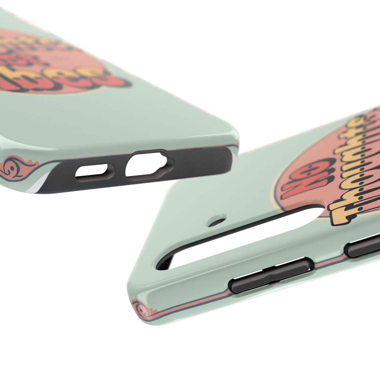 No Thoughts Just Vibes Phone Case - Fun Tough Phone Cover for Positive Energy