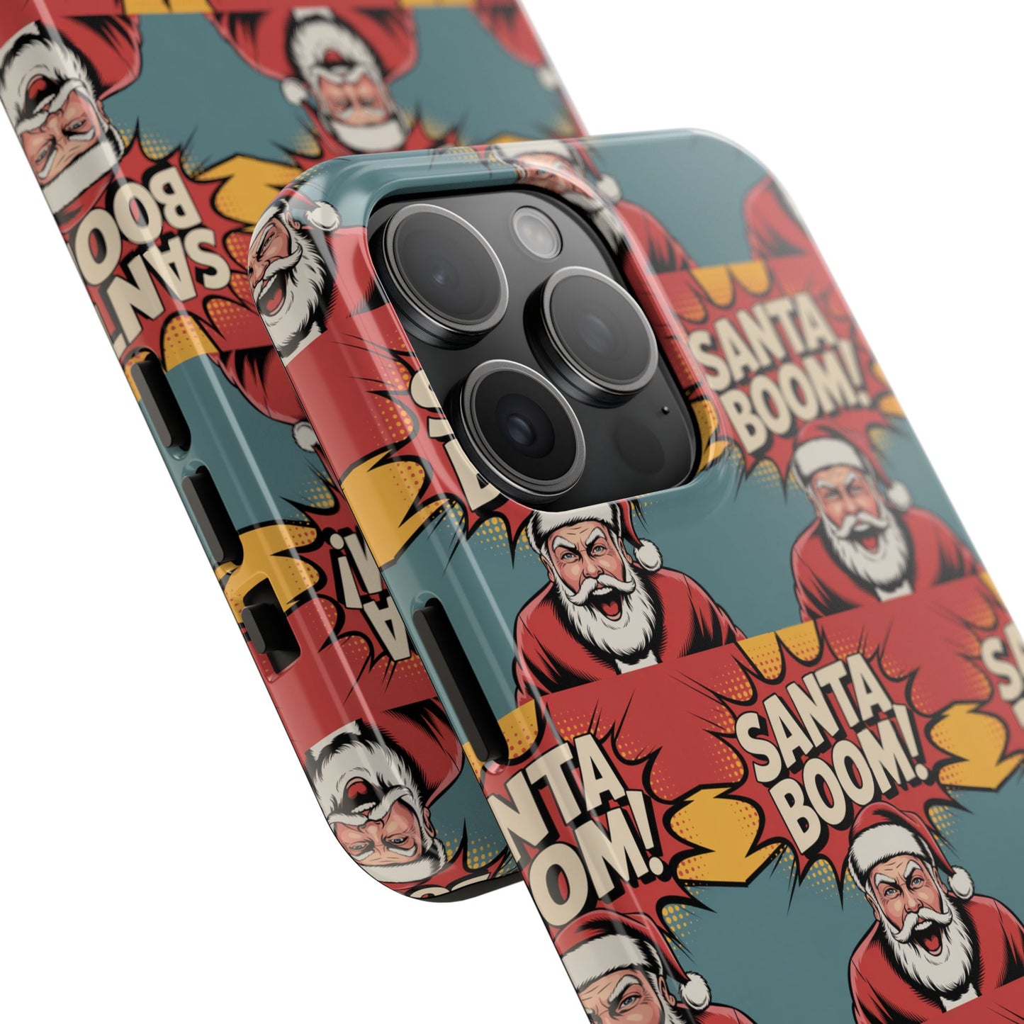 Festive Santa Boom Pattern Tough Phone Case