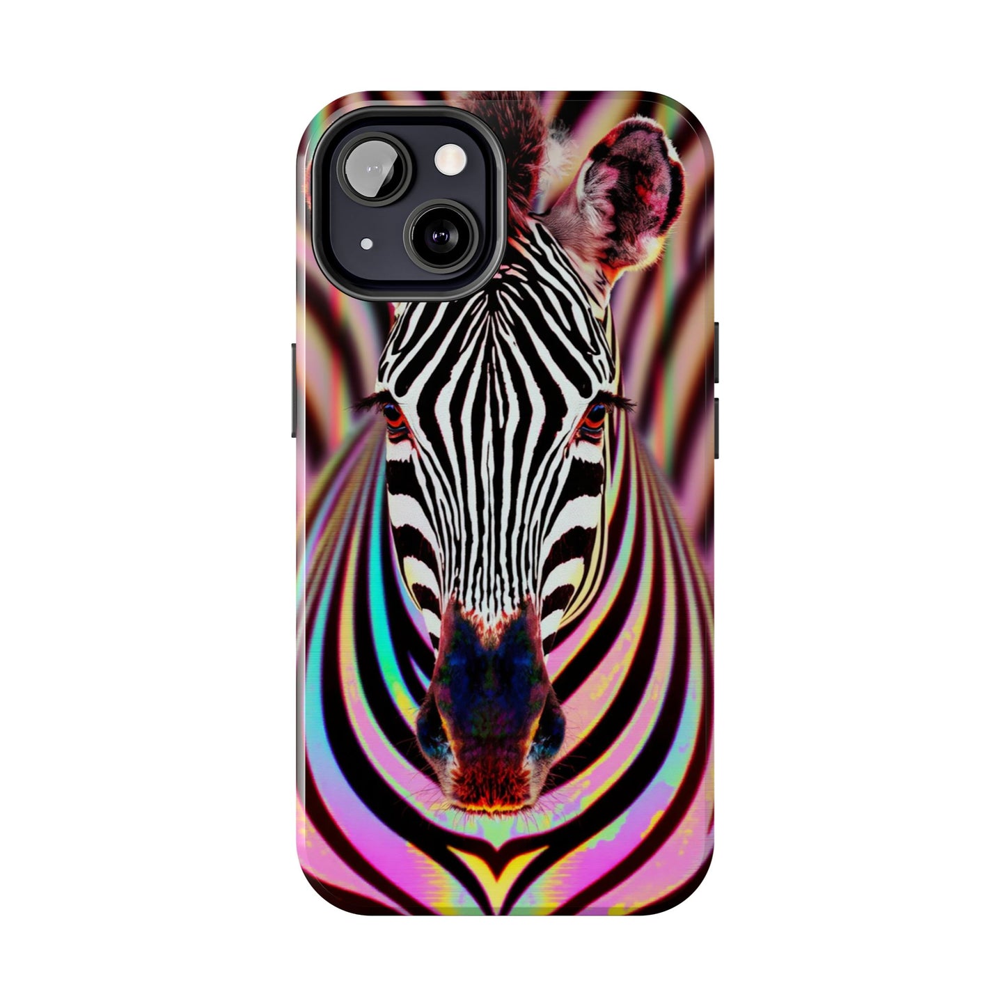Vibrant Zebra Tough Phone Case - Unique Animal Design for Wild Spirit