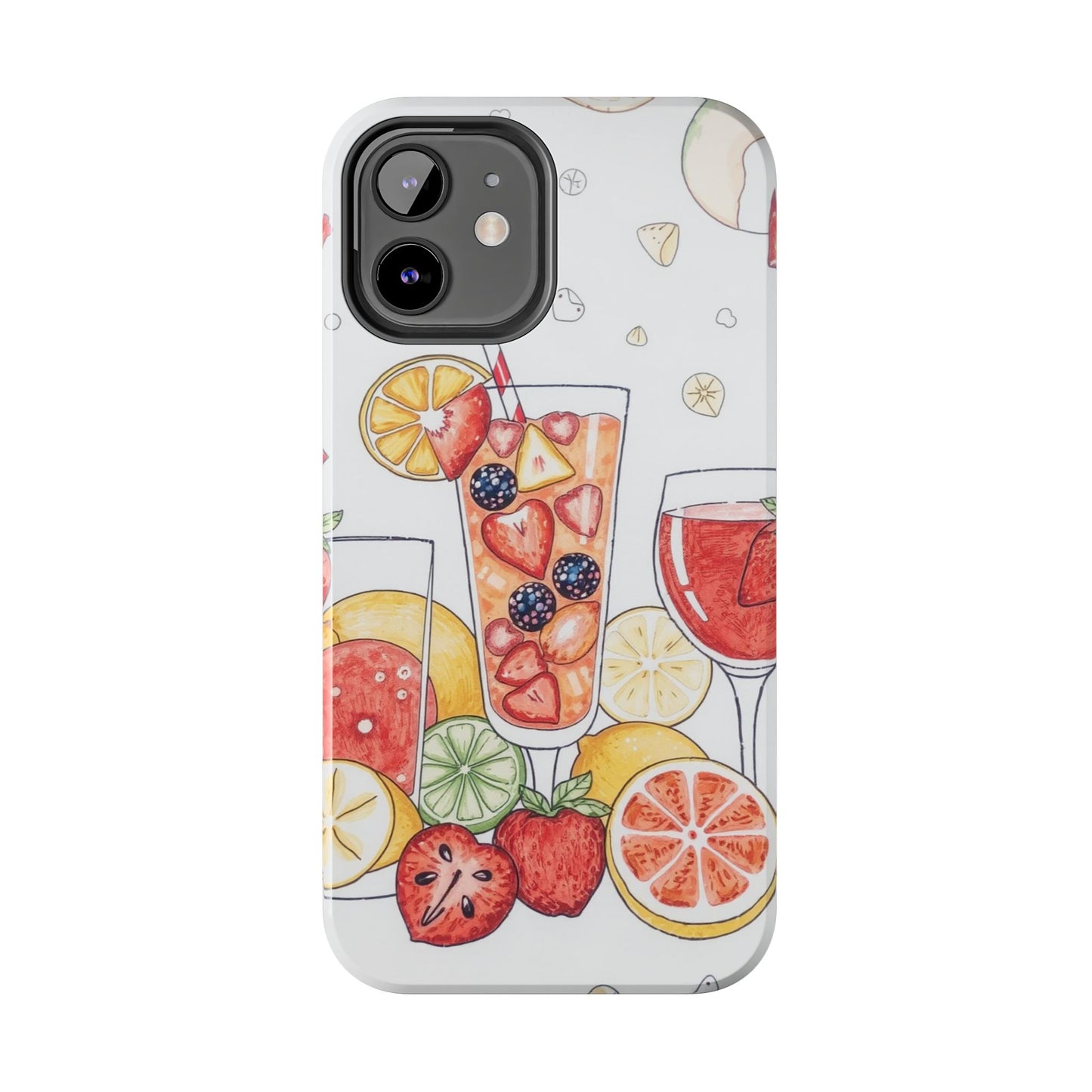 Colorful Fruit Cocktail Tough Phone Case - Perfect for Summer Vibes