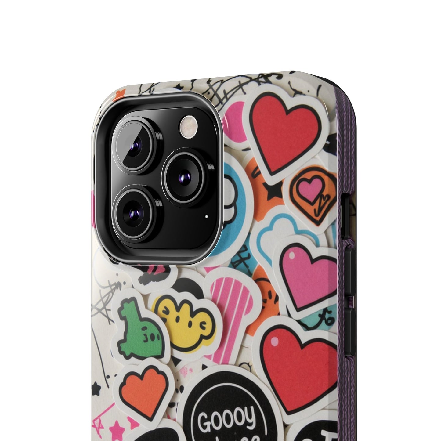 Colorful Stickers Phone Case - Fun & Trendy Tough Phone Cases