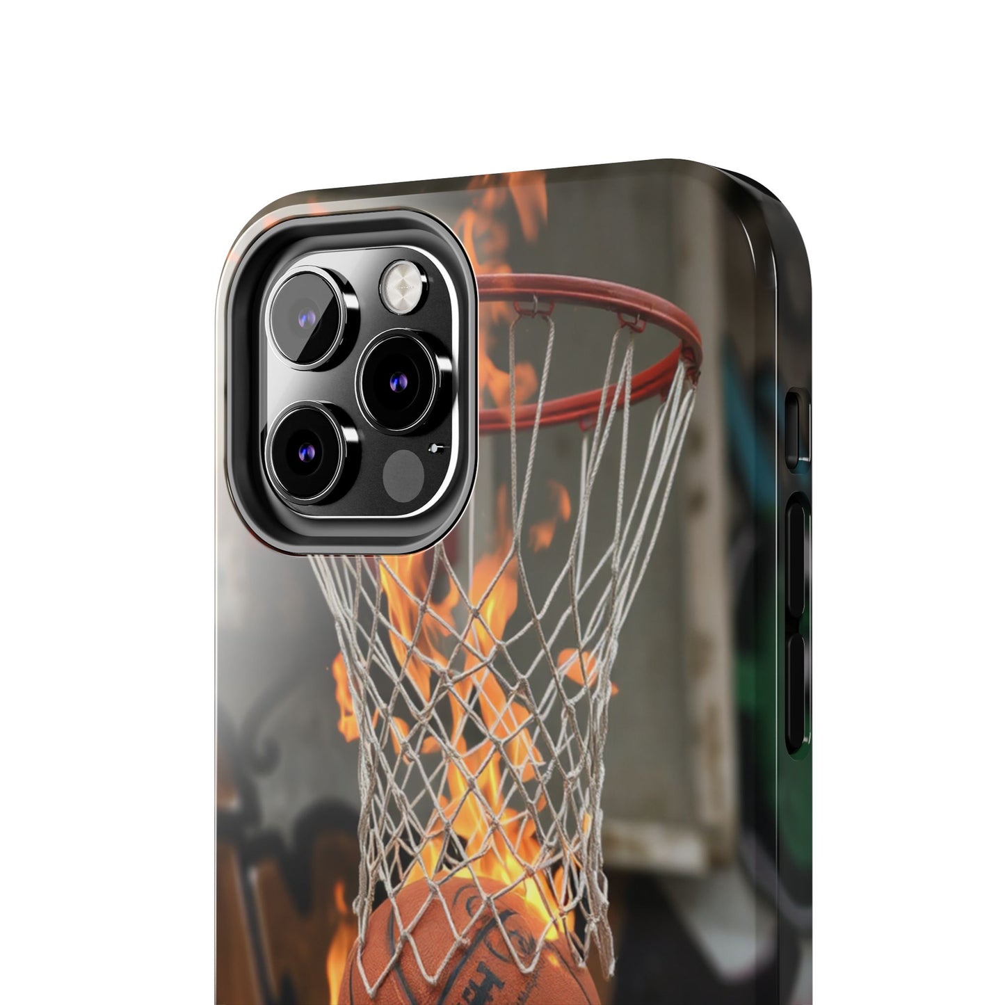 Fire Basketball Tough Phone Case - Durable Sporty Design for Athletes & Fans
