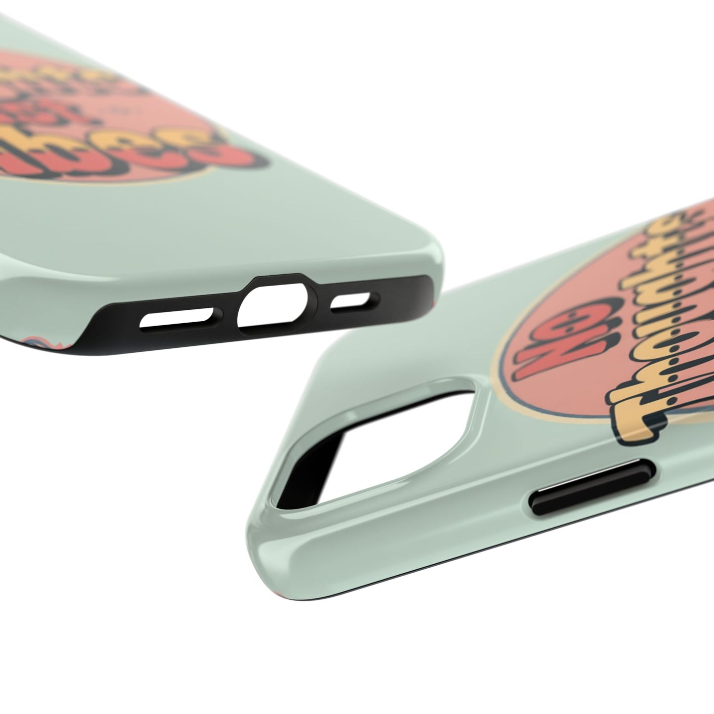 No Thoughts Just Vibes Phone Case - Fun Tough Phone Cover for Positive Energy