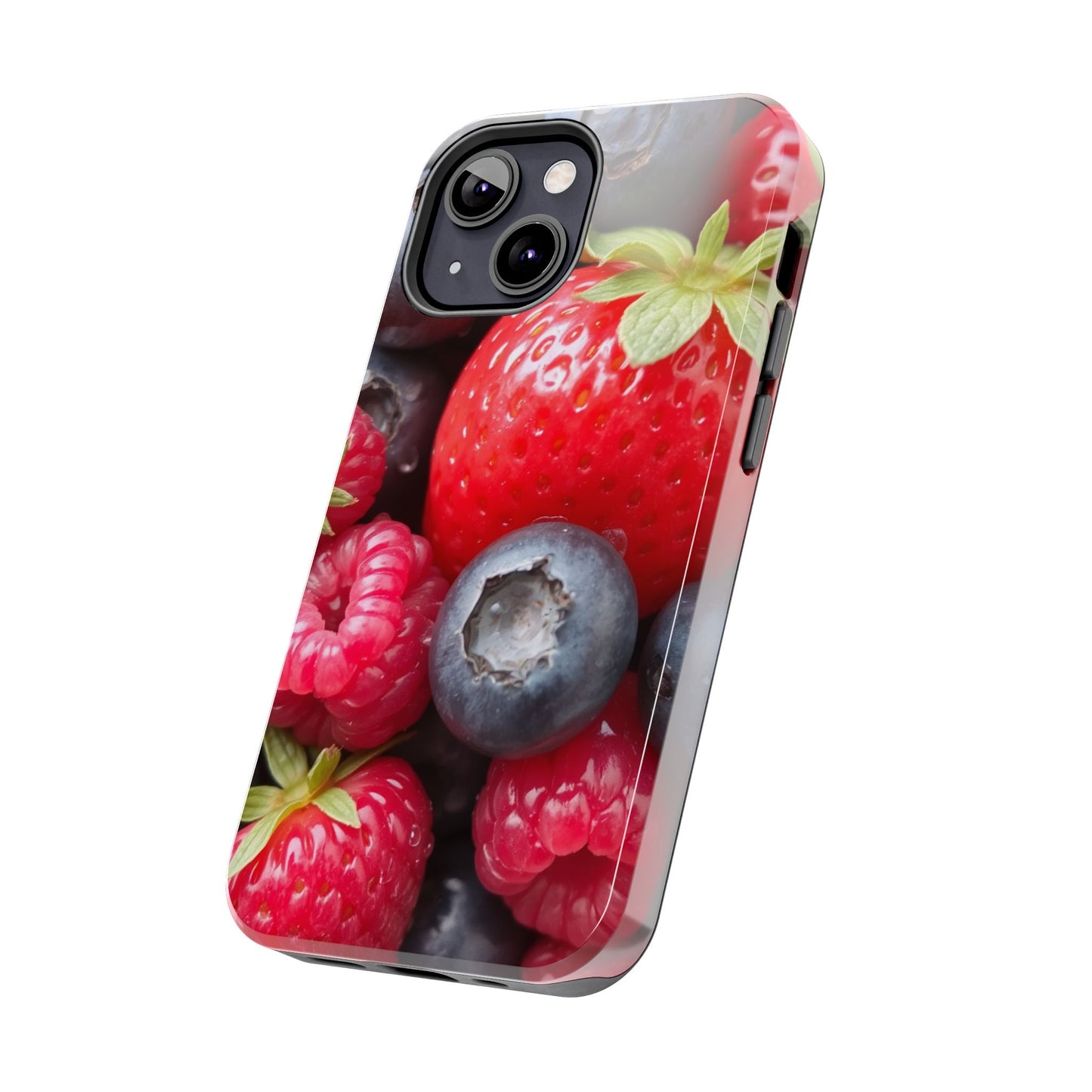 Fruit-Themed Tough Phone Case - Berry Burst Design