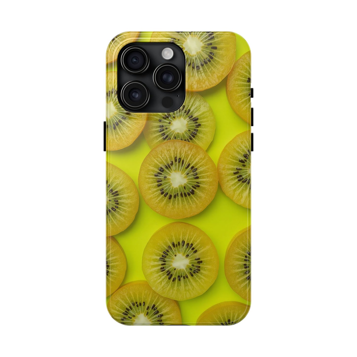Vibrant Kiwi Tough Phone Case - Bright Yellow Design for Fruit Lovers