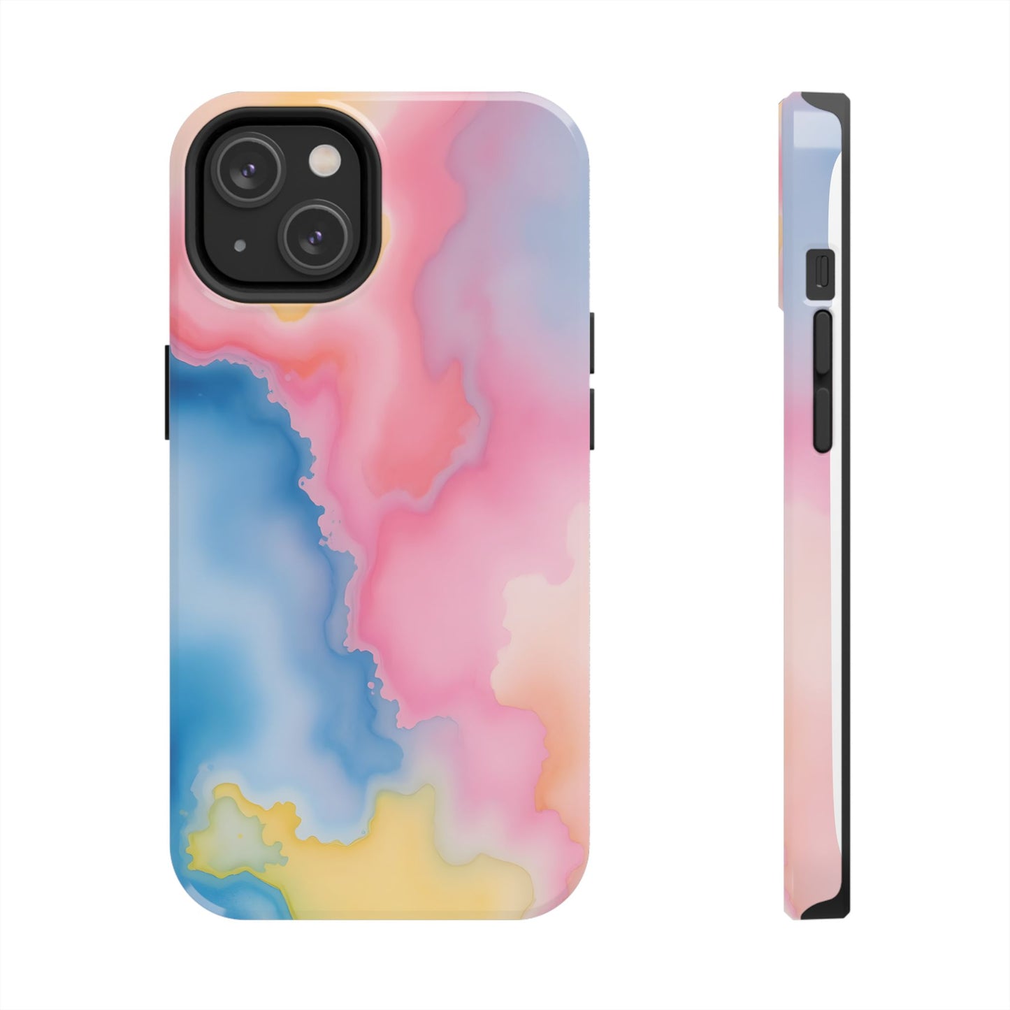 Painted Watercolor Tough Phone Case - Durable Protection with Artistic Vibes - for iPhone