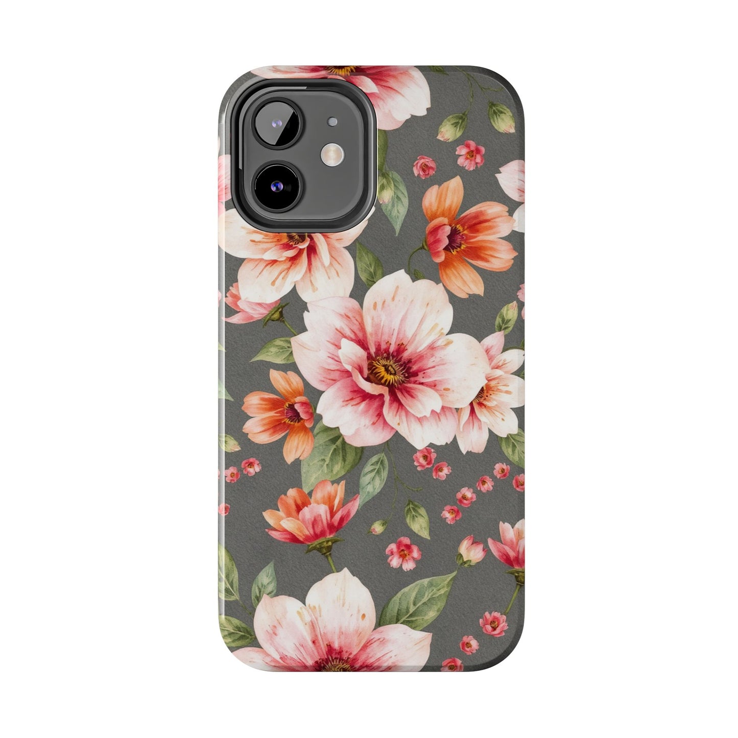 Floral Pink Tough Phone Case - Stylish & Durable Floral Design - for iPhone