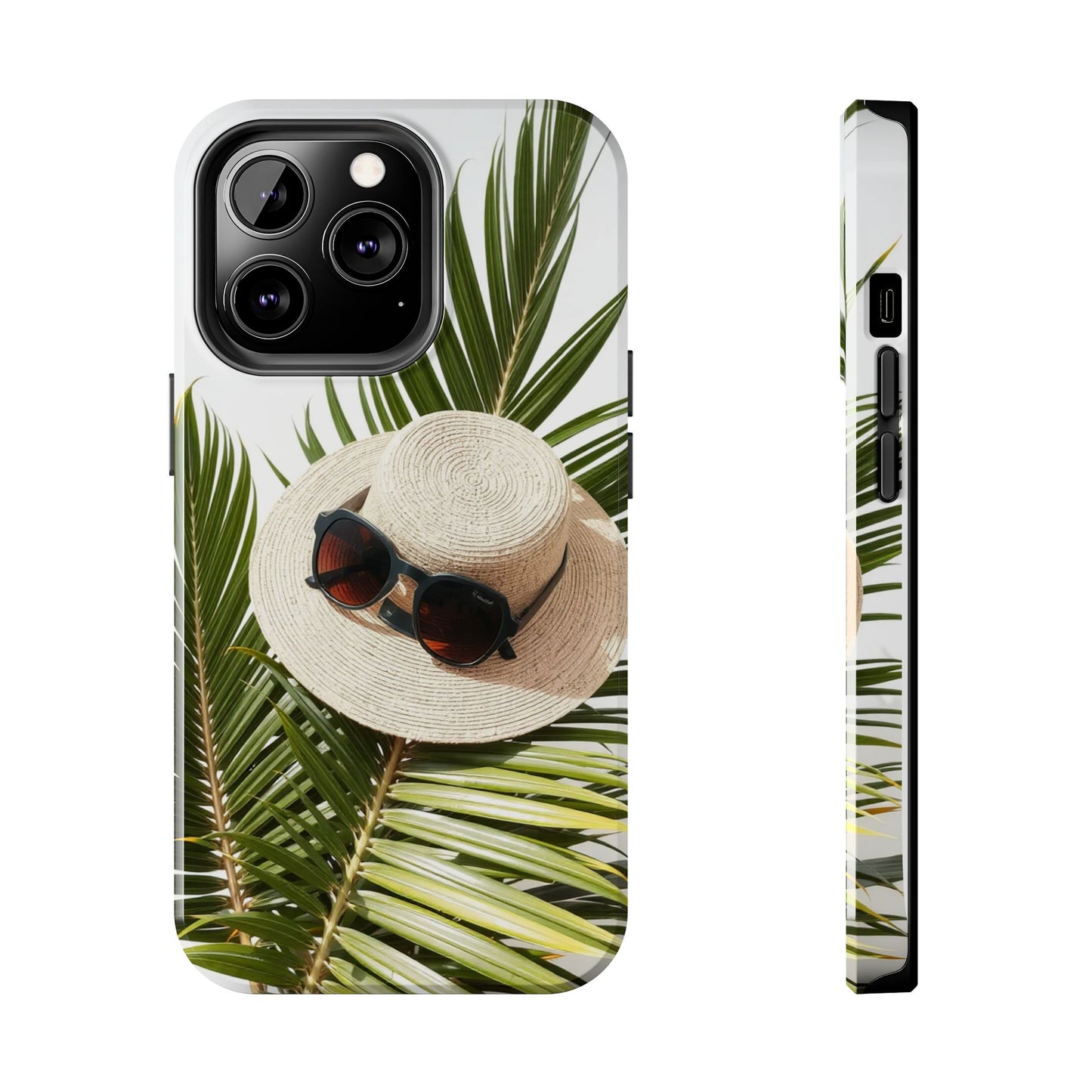 Tropical Phone Case - Summer Vibes with Hat & Sunglasses Design