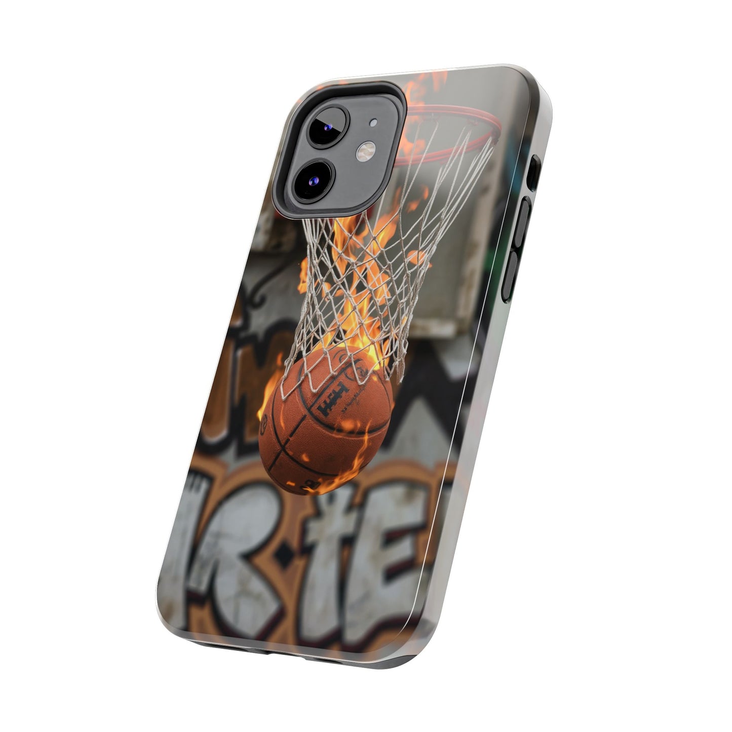Fire Basketball Tough Phone Case - Durable Sporty Design for Athletes & Fans