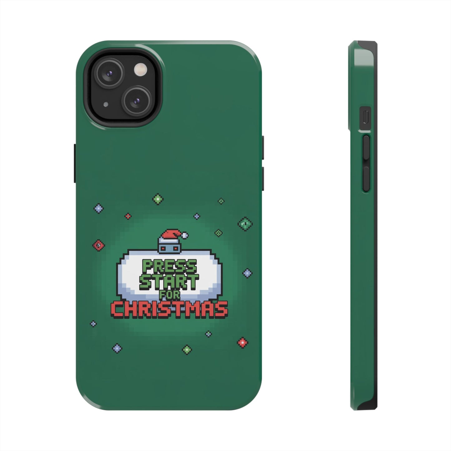 Christmas Pixel Gaming Phone Case - Press Start for Christmas Design