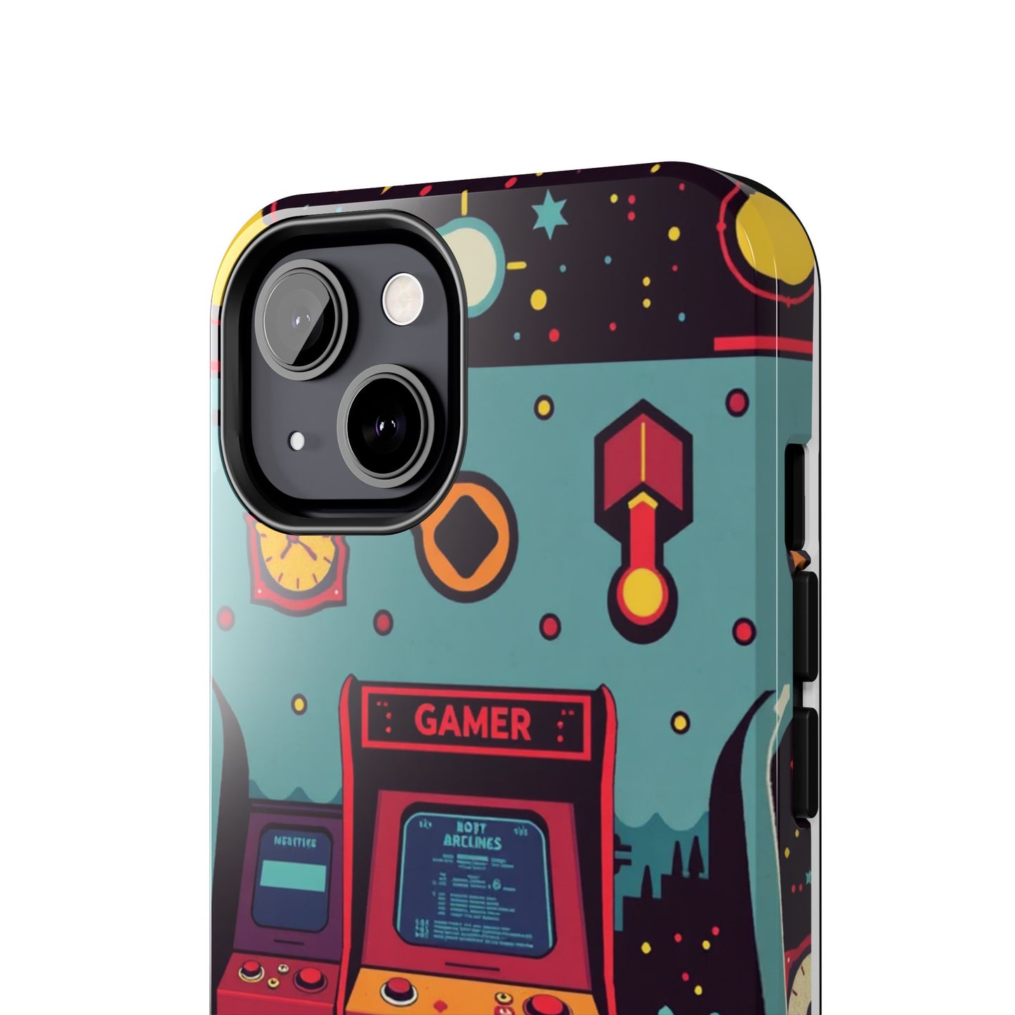 Retro Gamer Tough Phone Case - Vibrant Arcade Design for Gaming Enthusiasts - for iPhone