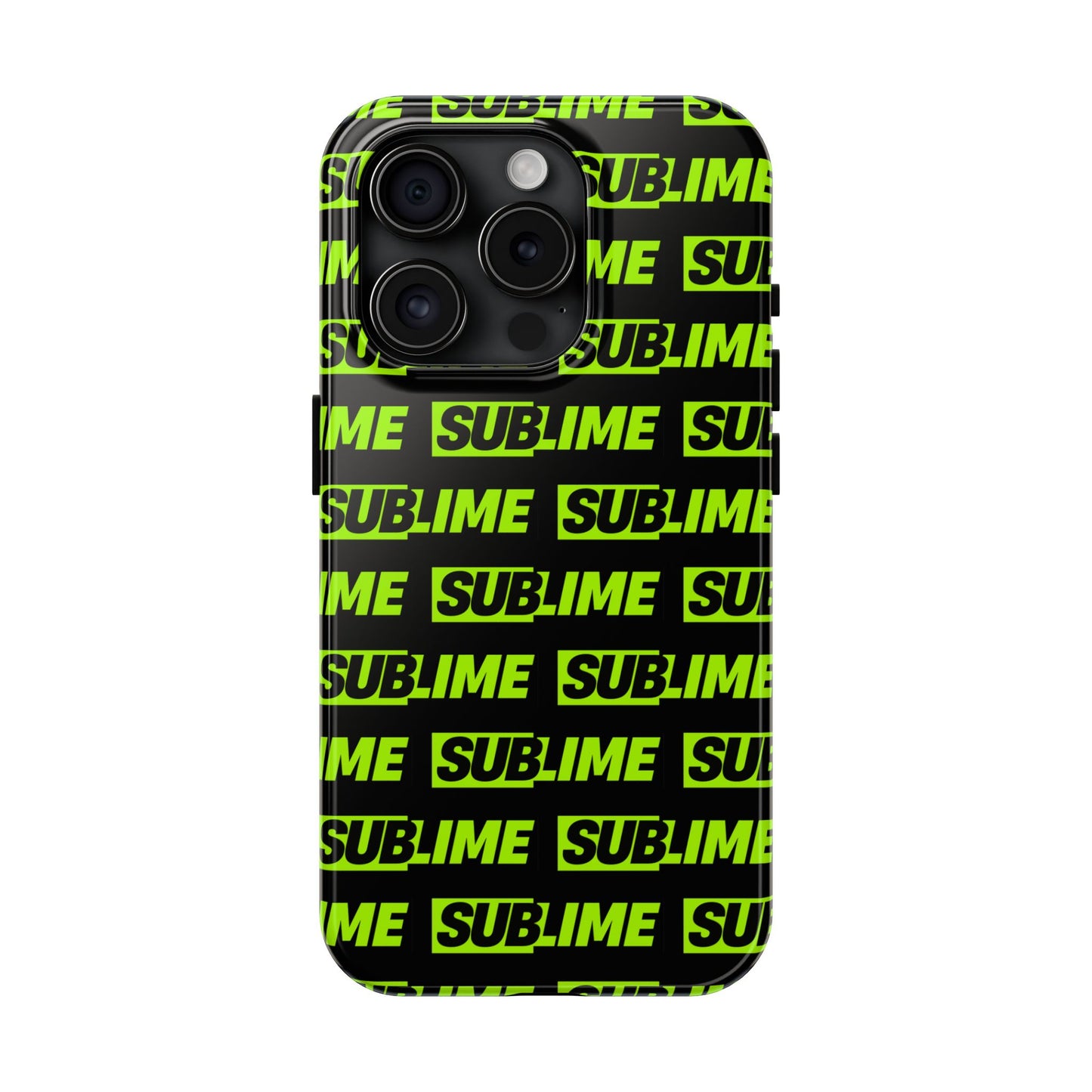 Sublime Text Pattern Tough Phone Case - Vibrant Protective Cover for iPhone
