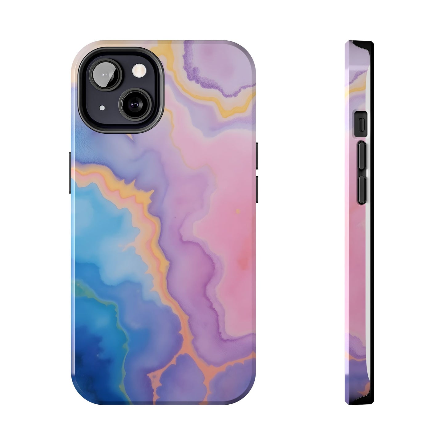 Watercolor Abstract Colors Tough Phone Case - Protective Cover for iPhone