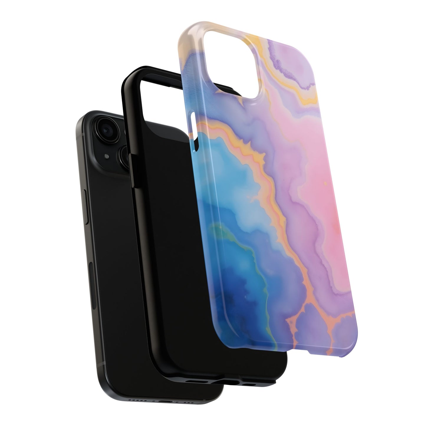 Watercolor Abstract Colors Tough Phone Case - Protective Cover for iPhone