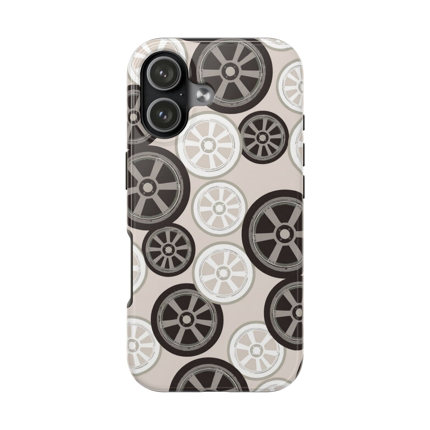 Racing Wheel Design Tough Phone Case – Durable Protection for Automotive Enthusiasts