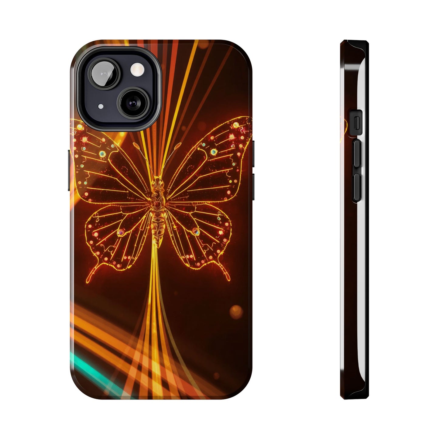 Elegant Butterfly Tough Phone Case - Stylish Protection for Nature Lovers