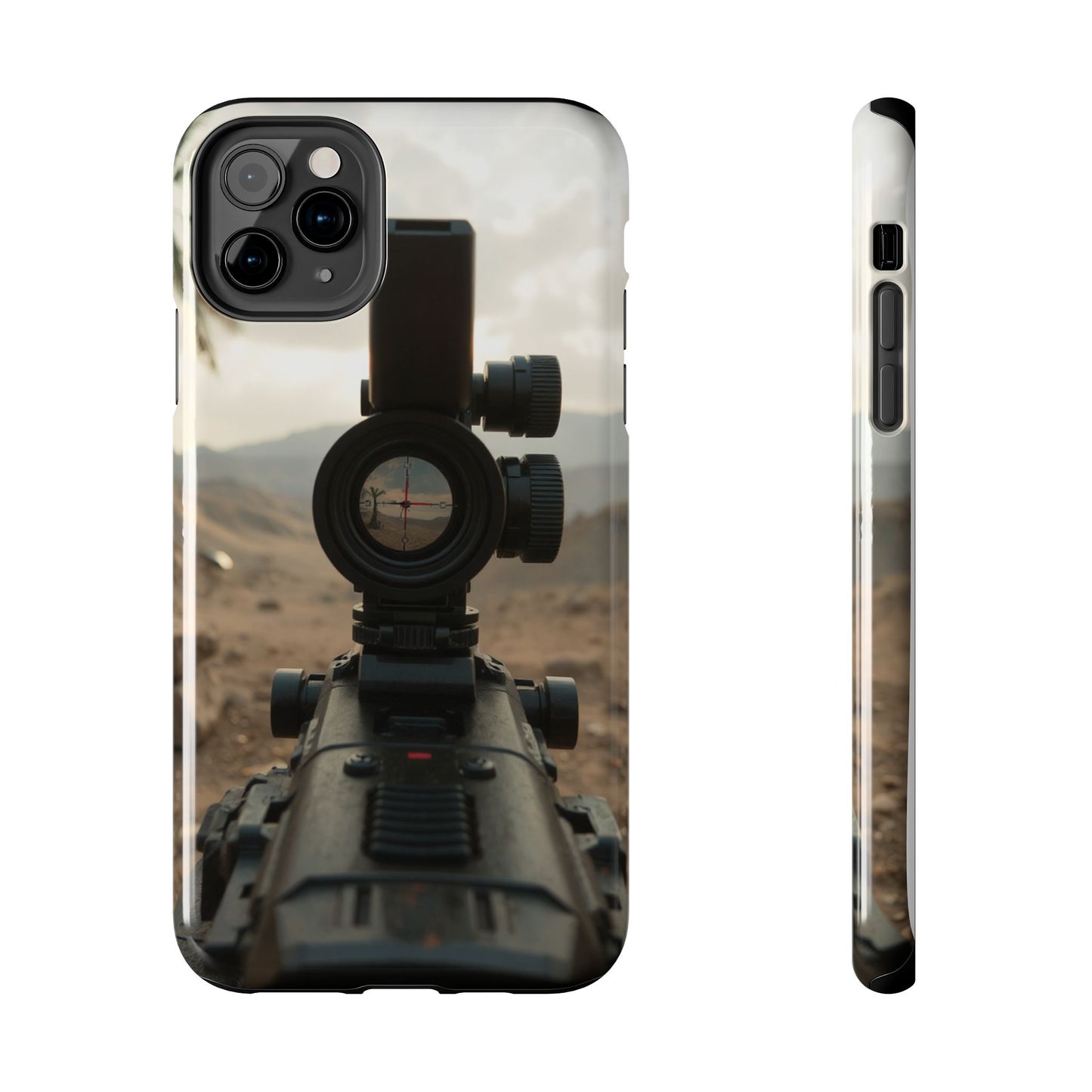 Tough Phone Case with Sniper Scope Design - Durable & Stylish Protection for Outdoors Enthusiasts
