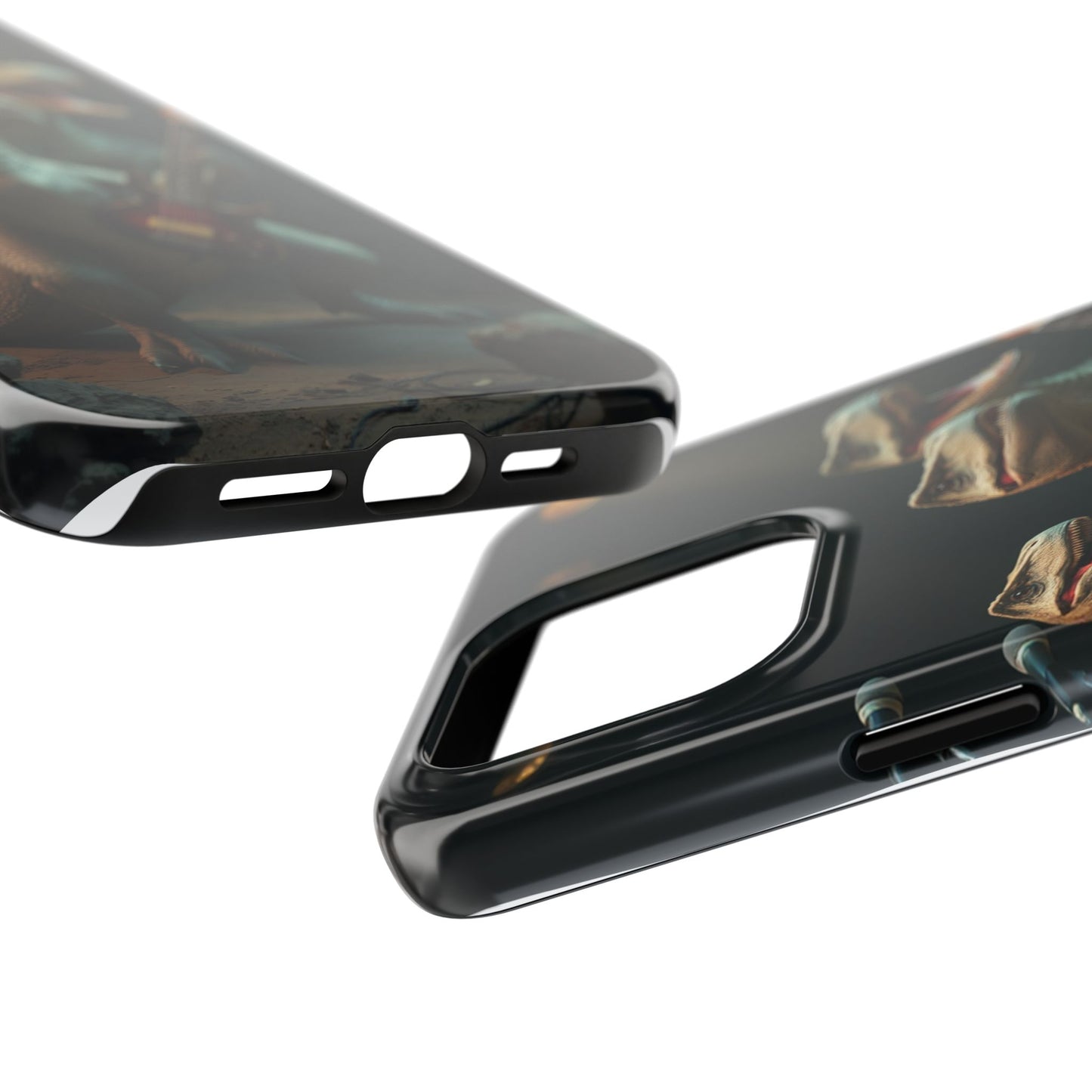 Rockin' Dinosaur Tough Phone Cases - Perfect for Music Lovers and Kids!