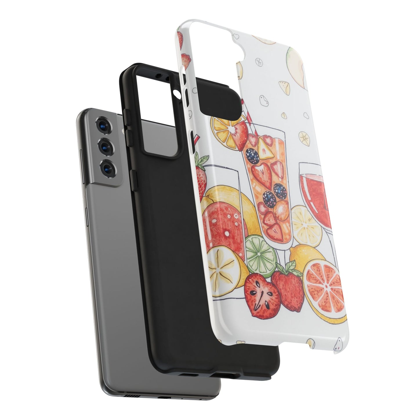 Colorful Fruit Cocktail Tough Phone Case - Perfect for Summer Vibes