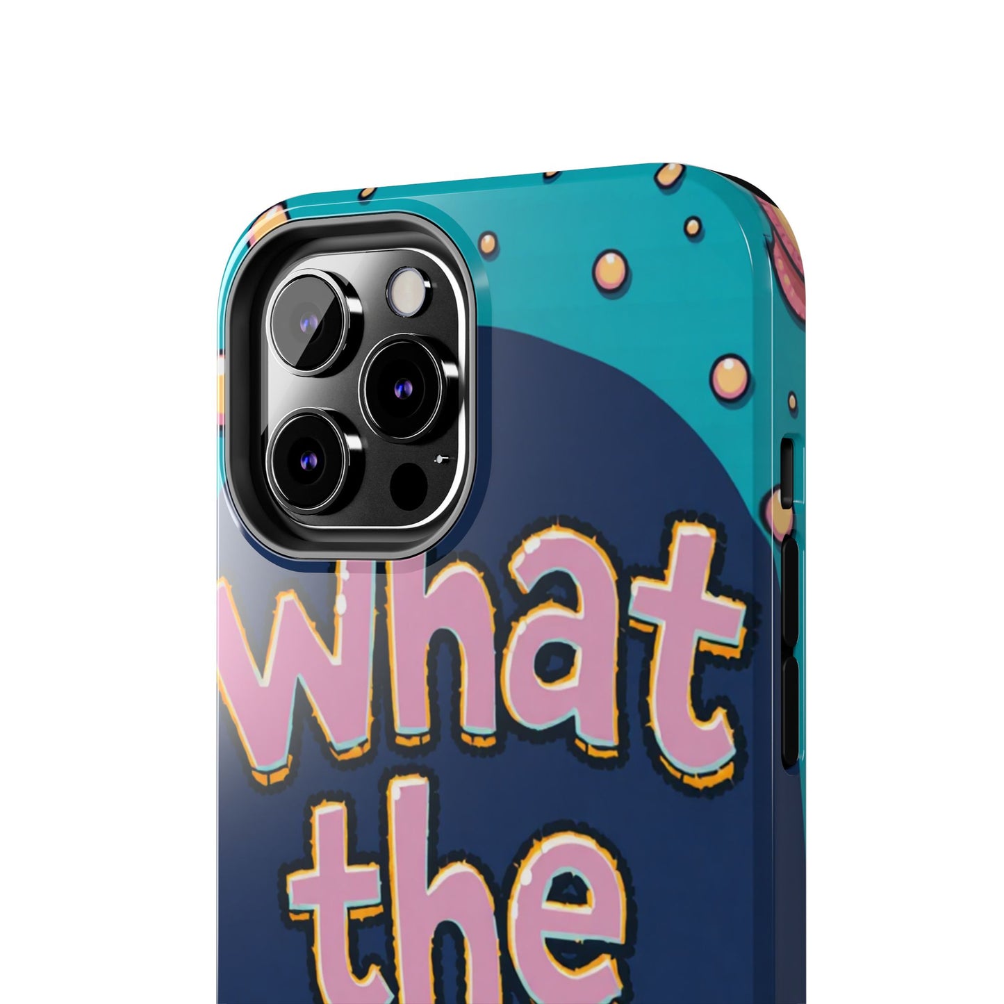 Playful Tough Phone Case - "What the Fish" Design