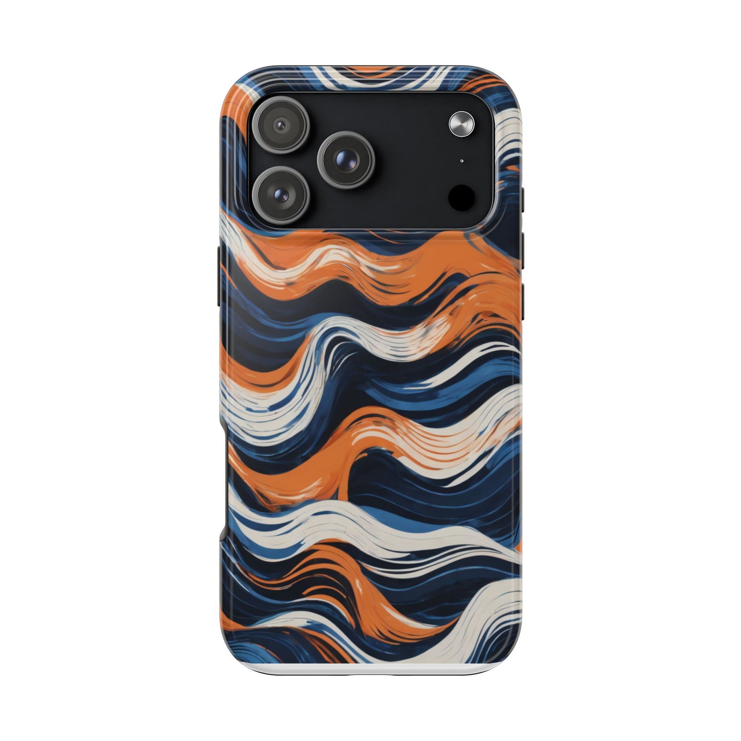 Wave Pattern Tough Phone Case - Stylish and Durable for Modern Lifestyle - for iPhone