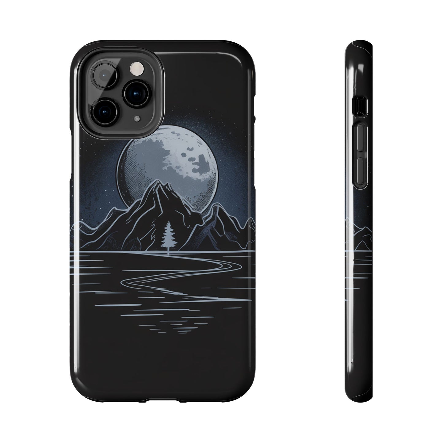 Moonlit Mountain Tough Phone Case Dark Fantasy