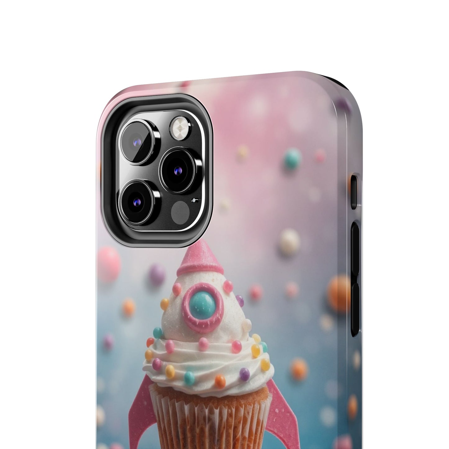 Whimsical Rocket Cupcake Phone Case - Fun Protective Case for Kids and Teens