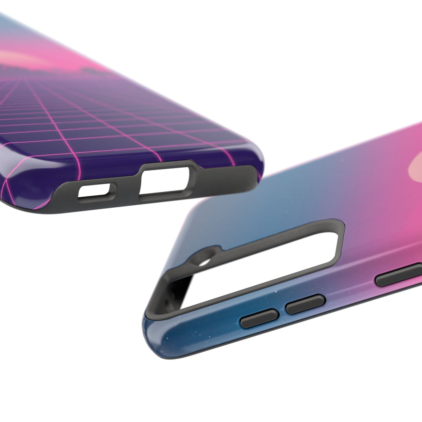 Retro Aesthetic Tough Phone Case - Vibrant Sunset Design