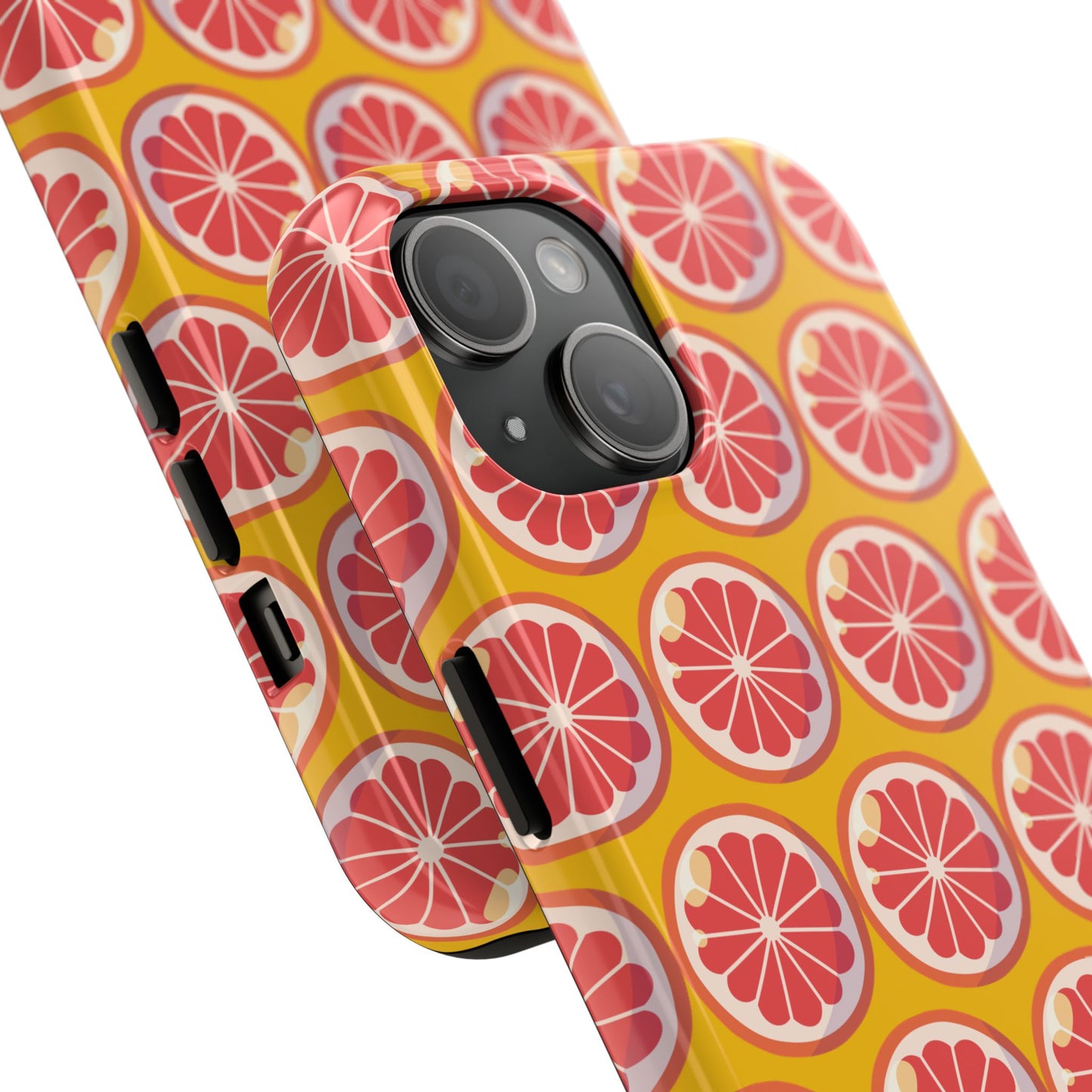 Citrus Pattern Tough Phone Case - Bright Grapefruit Design - for iPhone