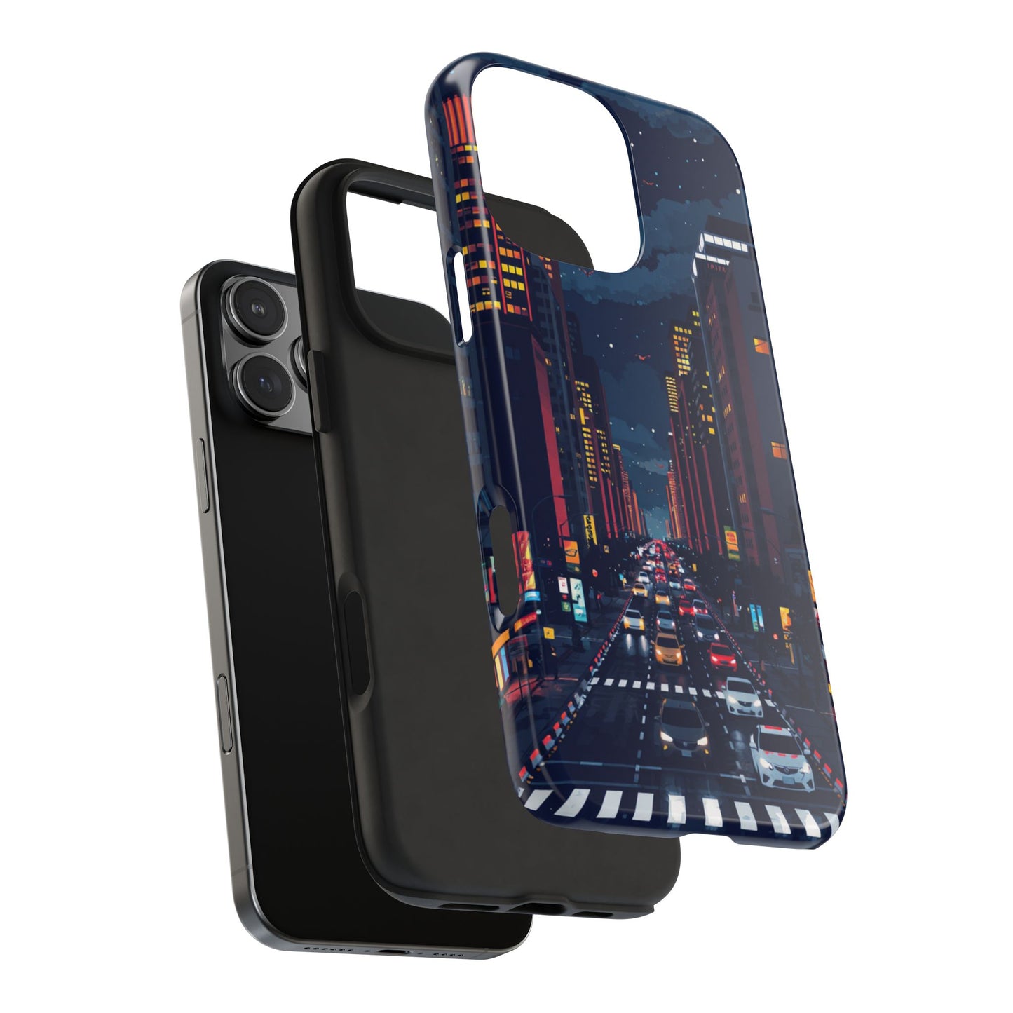 Urban Nightlife Tough Phone Case - Durable & Stylish Protection
