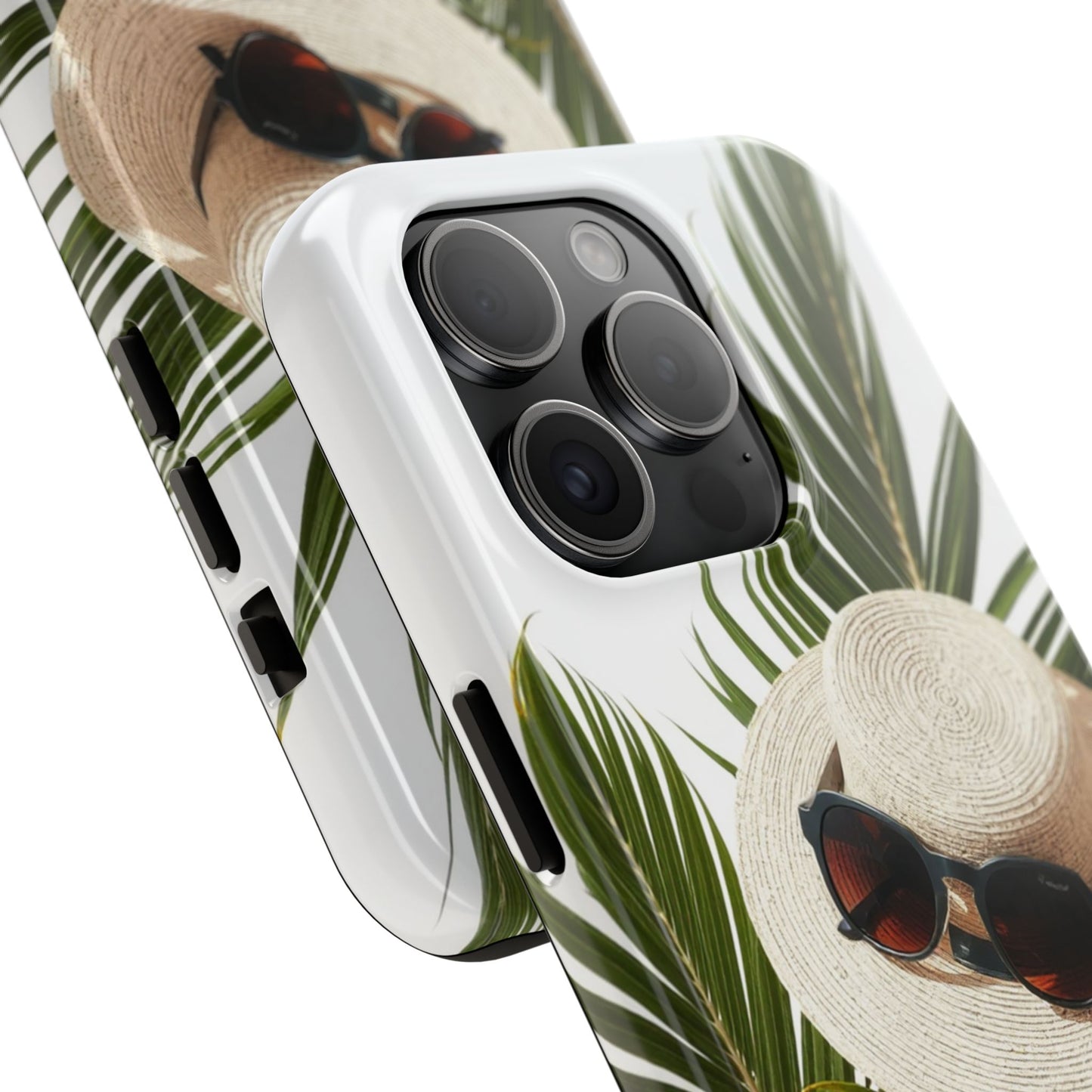 Tropical Phone Case - Summer Vibes with Hat & Sunglasses Design