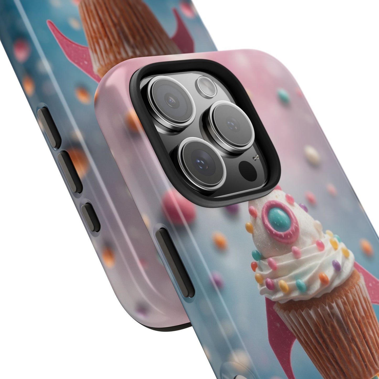 Whimsical Rocket Cupcake Phone Case - Fun Protective Case for Kids and Teens