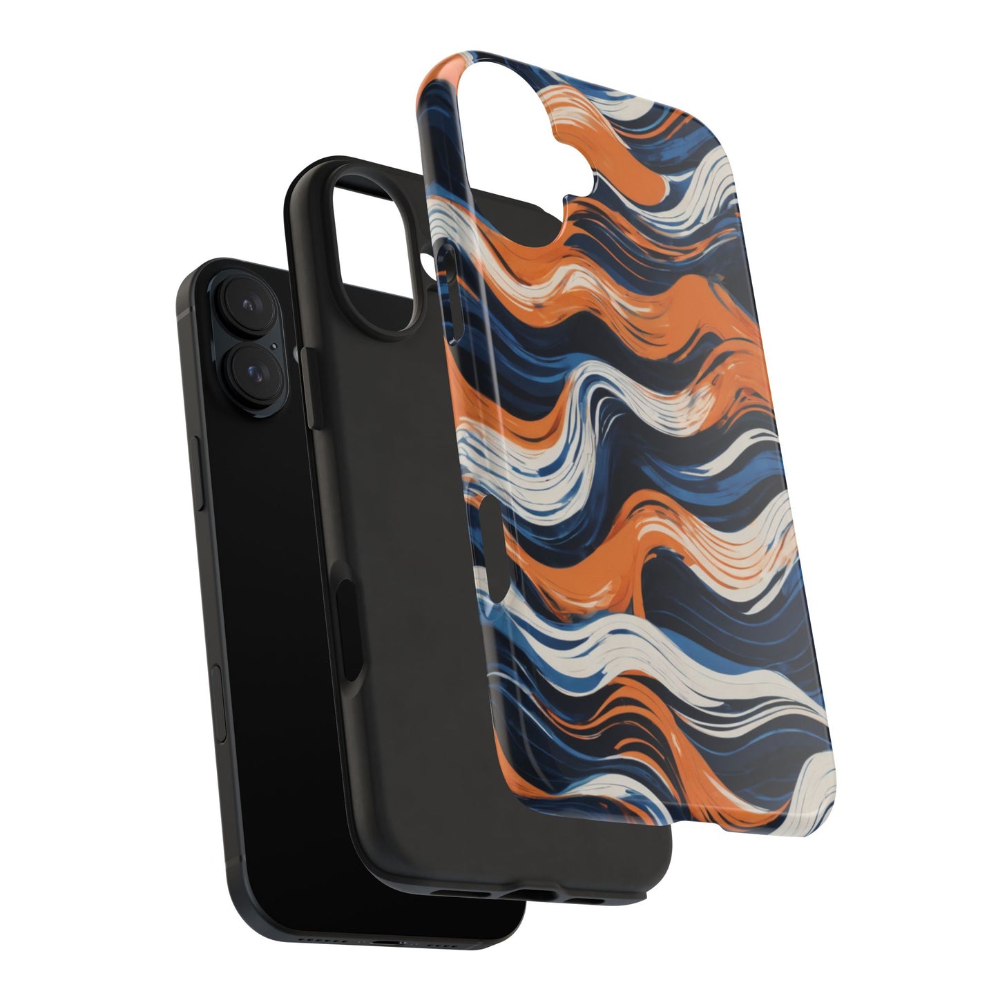 Wave Pattern Tough Phone Case - Stylish and Durable for Modern Lifestyle - for iPhone