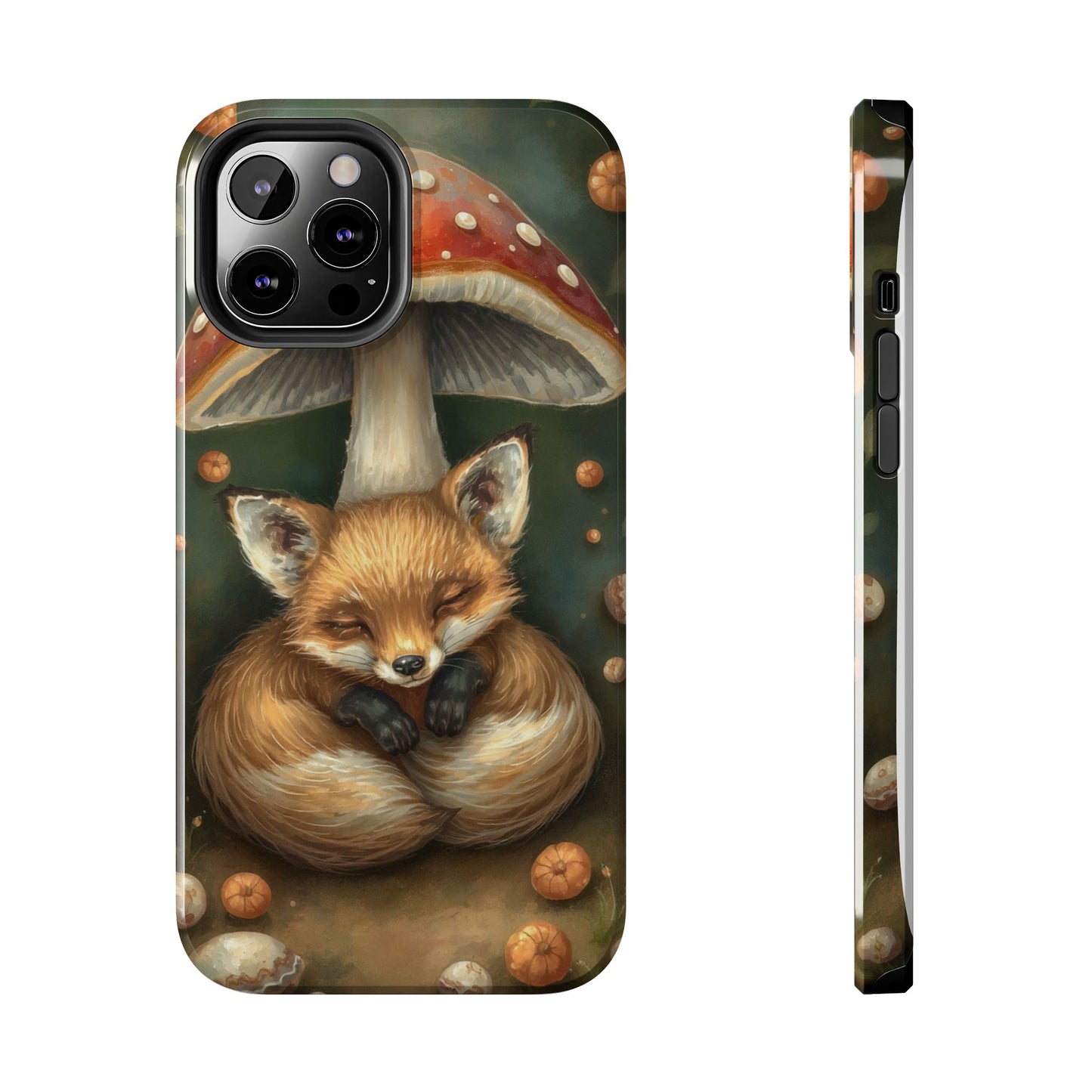Cute Fox & Mushroom Phone Case - Tough Protective Cover