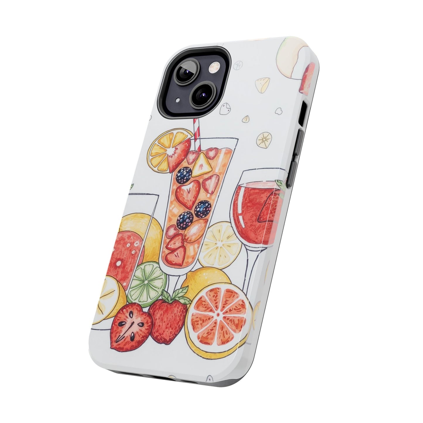 Colorful Fruit Cocktail Tough Phone Case - Perfect for Summer Vibes