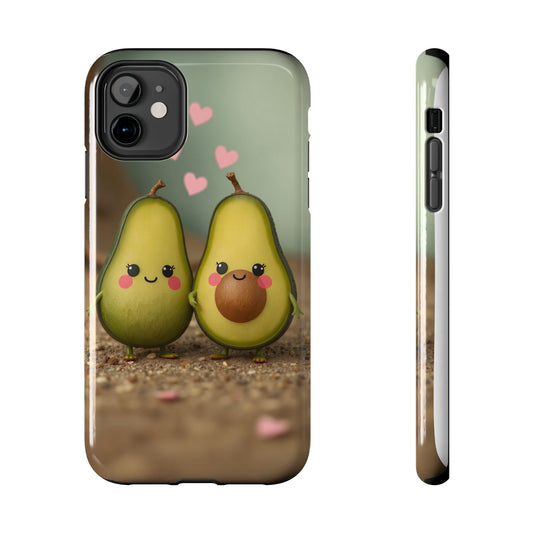 Cute Avocado Phone Case, Funny Tough Case, Quirky Phone Accessory, Gifts for Foodies, Valentine's Day Present