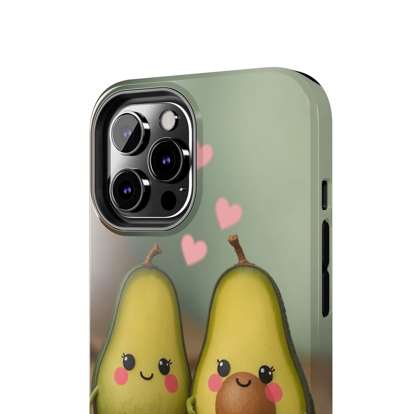 Cute Avocado Phone Case, Funny Tough Case, Quirky Phone Accessory, Gifts for Foodies, Valentine's Day Present