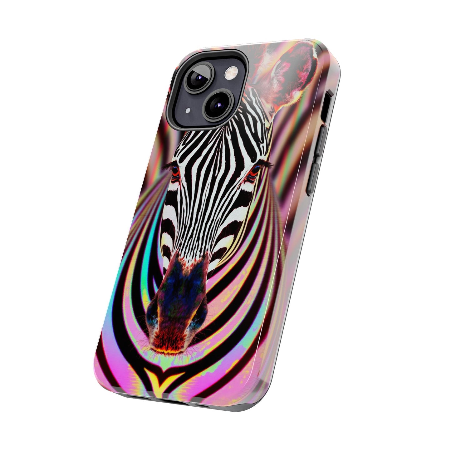 Vibrant Zebra Tough Phone Case - Unique Animal Design for Wild Spirit