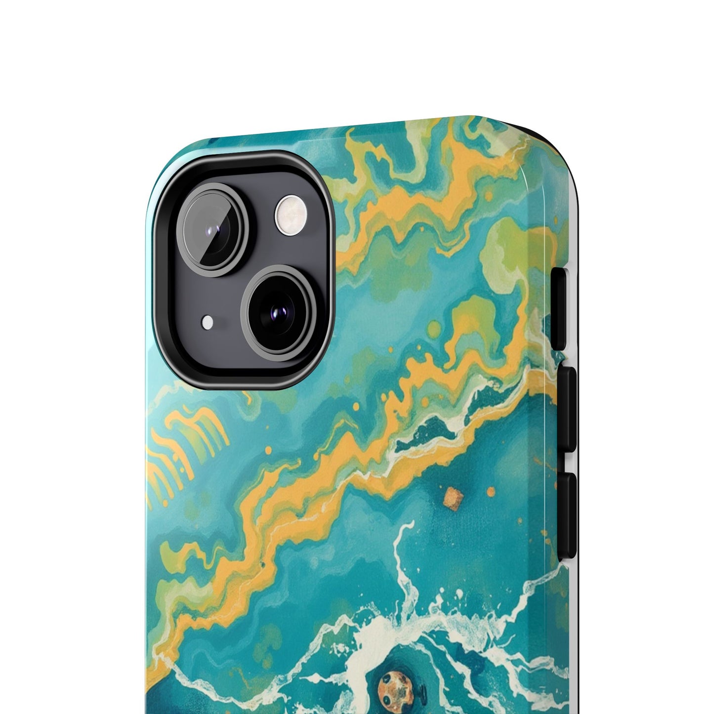 Ocean Wave Tough Phone Case – Durable Protection with Abstract Art Design